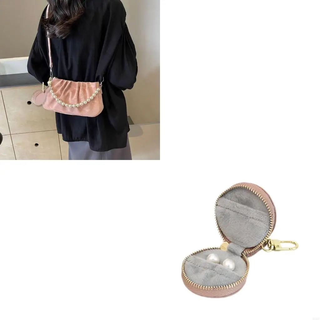 Sleek Leather Jewelry Storage Container Portable Keychain with Protective Sponge for Jewelry Delicate Storage Container E0BF
Sleek Leather Jewelry Storage Container Portable Keychain with Protective Sponge for Jewelry Delicate Storage Container E0BF
