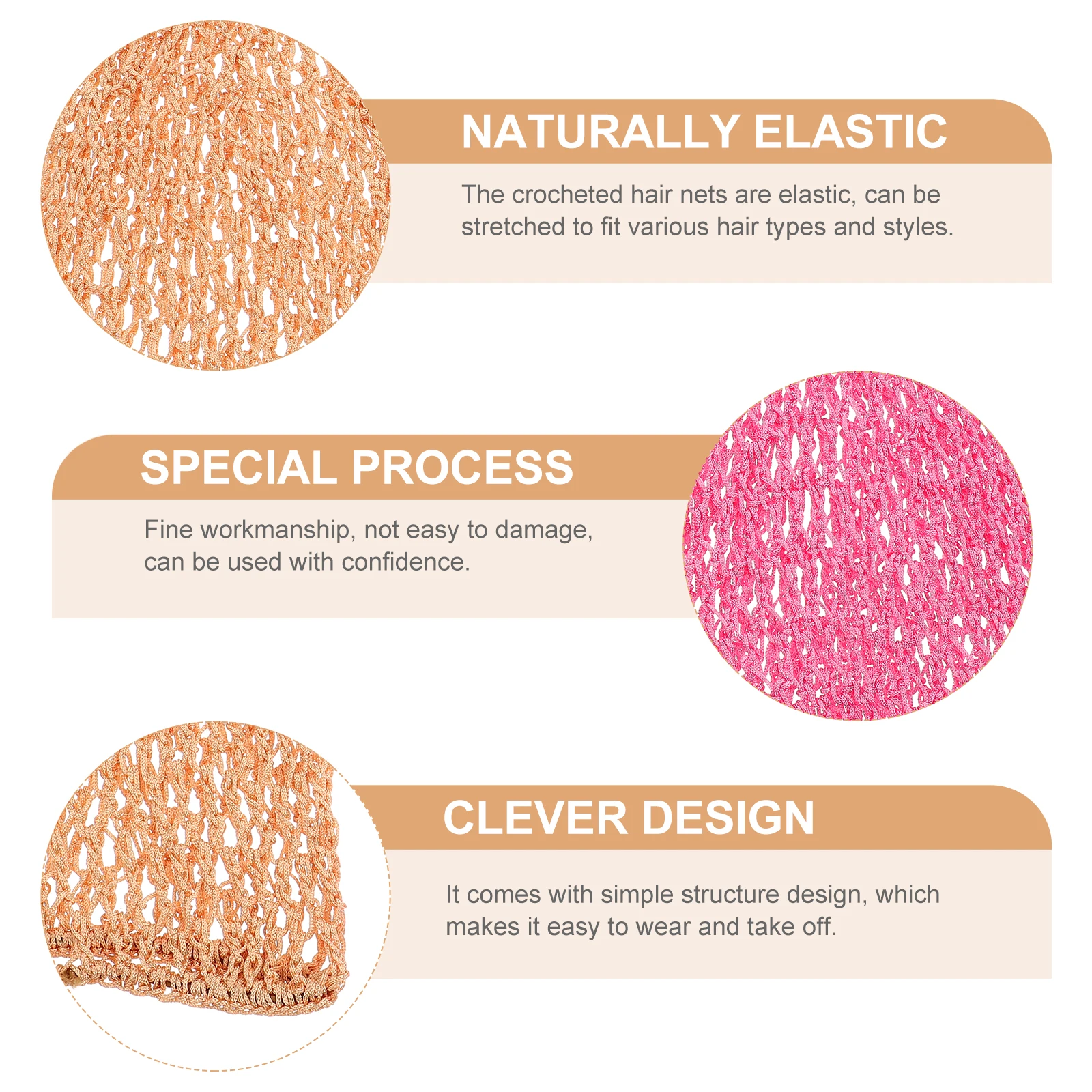 2pcs Mesh Crochet Nets For Women Long Hairnets Elastic Hats Comfortable Simple Net Covers Home Salon Use Girl Woman Hair
2pcs Mesh Crochet Nets For Women Long Hairnets Elastic Hats Comfortable Simple Net Covers Home Salon Use Girl Woman Hair