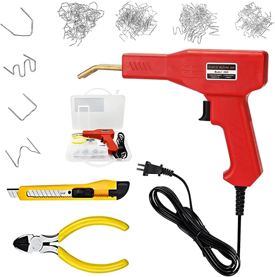 Plastic Welder Gun Kit for Bumper Repair with 200 Staples & Carry Case, Portable Automotive DIY Tool for SUV RV Truck
Plastic Welder Gun Kit for Bumper Repair with 200 Staples & Carry Case, Portable Automotive DIY Tool for SUV RV Truck