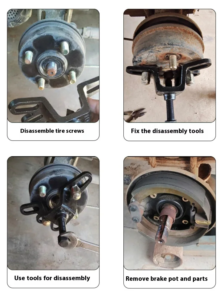 Инструмент для снятия трехколесного тормозного барабана, литой инструмент для ремонта мотоцикла, разборка задних тормозных колодок, легкий и простой в использовании
Инструмент для снятия трехколесного тормозного барабана, литой инструмент для ремонта мотоцикла, разборка задних тормозных колодок, легкий и простой в использовании