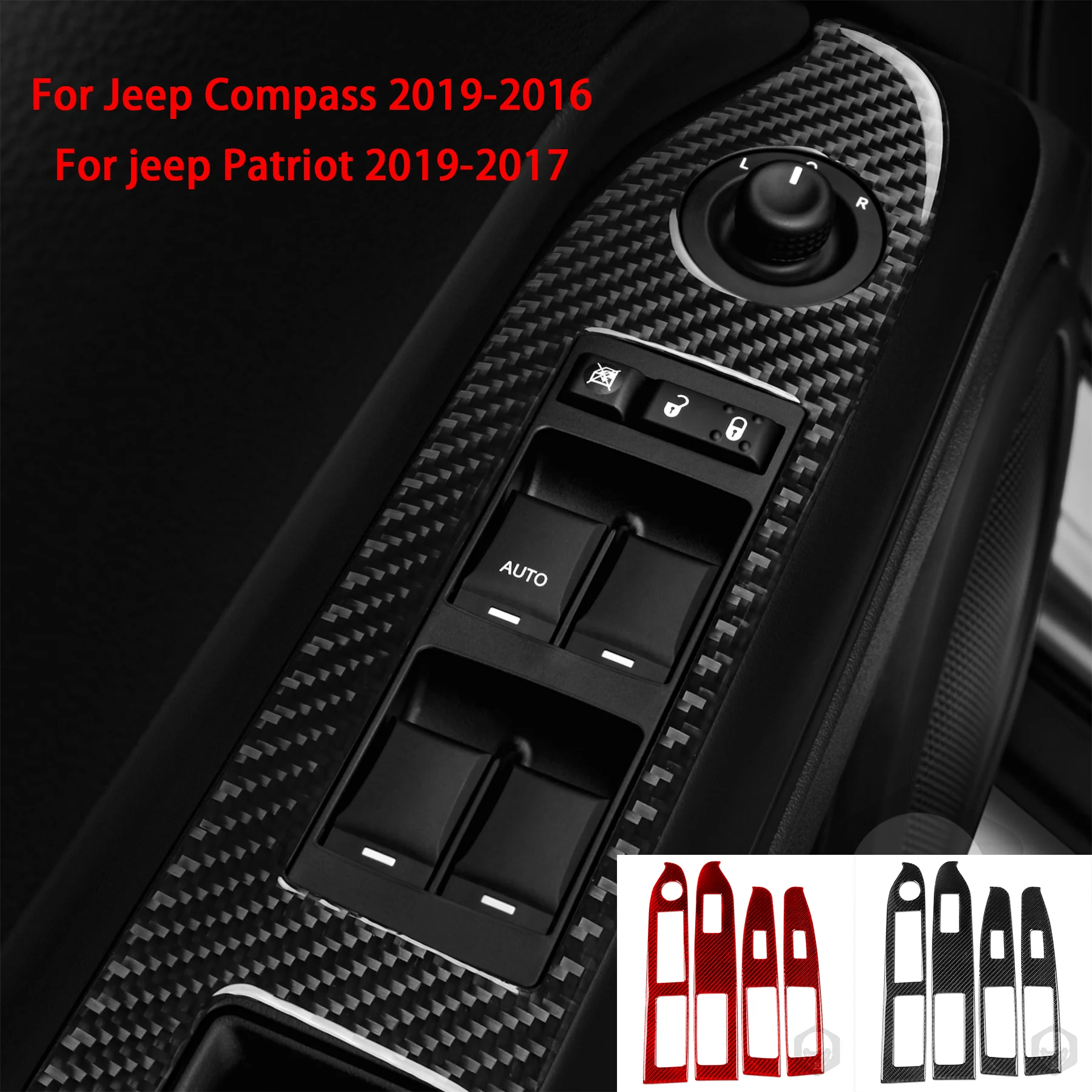For Jeep Compass 2019-2016 For Jeep Patriot 2019-2017 Carbon Fiber Window Lift Control Switch Panel Interior Accessory Sticker
For Jeep Compass 2019-2016 For Jeep Patriot 2019-2017 Carbon Fiber Window Lift Control Switch Panel Interior Accessory Sticker