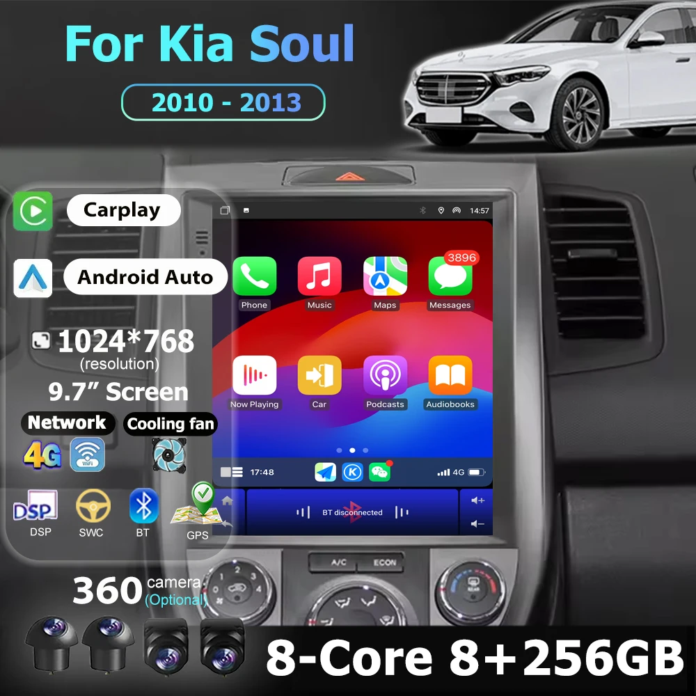 Android 16 Auto 9.7 Inch For Kia Soul 2010 2011 2012 2013 Car Radio Stereo Multimedia Player GPS Navigation Wireless Carplay DSP
Android 16 Auto 9.7 Inch For Kia Soul 2010 2011 2012 2013 Car Radio Stereo Multimedia Player GPS Navigation Wireless Carplay DSP