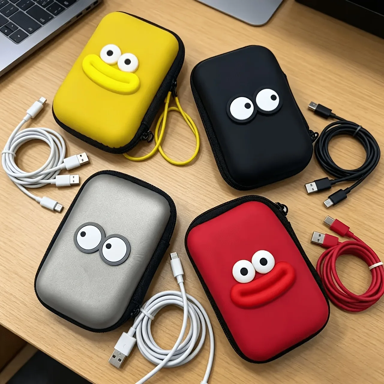 Cute Cartoon EVA Hard Case Anti-drop Zippered Travel Bag Portable Organizer for Earbuds Cables Chargers Electronics Accessories
Cute Cartoon EVA Hard Case Anti-drop Zippered Travel Bag Portable Organizer for Earbuds Cables Chargers Electronics Accessories