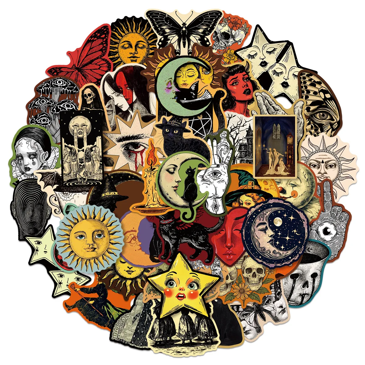 50-Piece Gothic Aesthetics Graffiti Stickers DIY Decoration Waterproof Decals for Guitar Notebook Luggage Learning Supplies
50-Piece Gothic Aesthetics Graffiti Stickers DIY Decoration Waterproof Decals for Guitar Notebook Luggage Learning Supplies