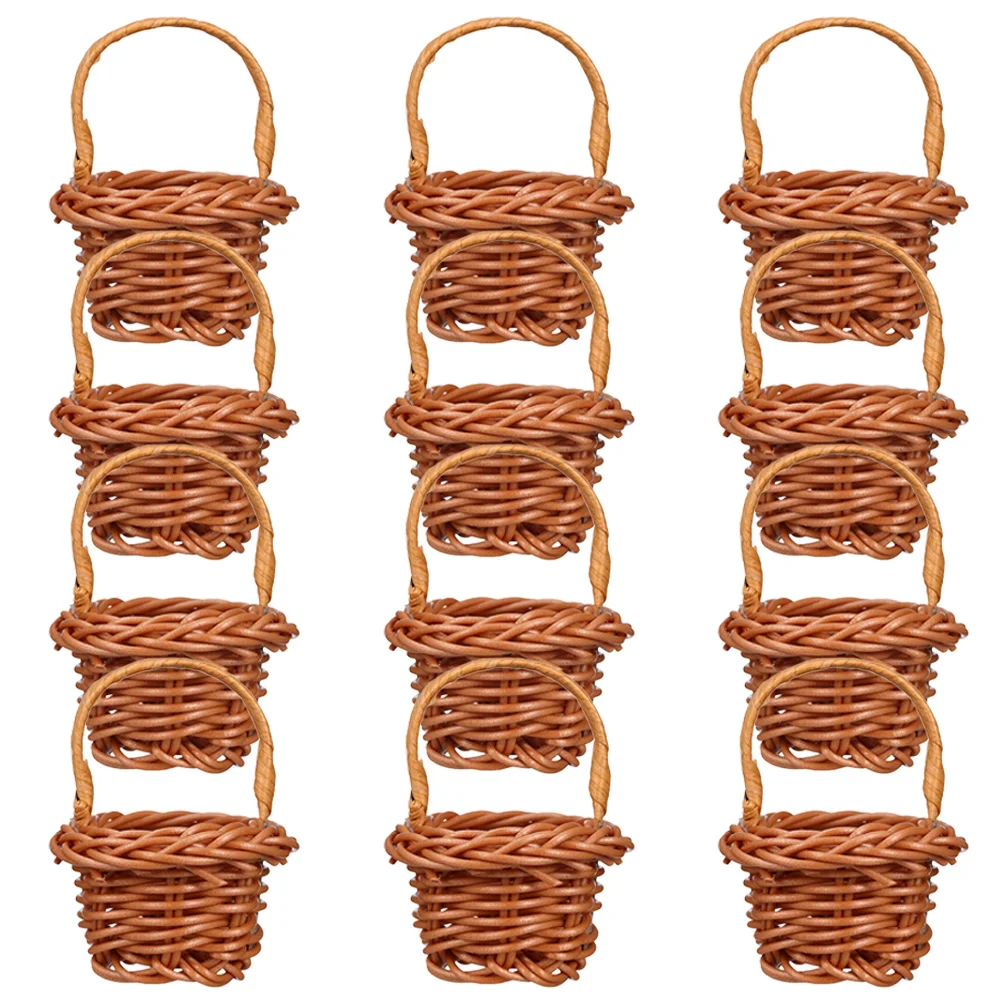 12pcs Mini Woven Flower Basket Set Small Baskets Coffee Favors Storage Decor House Rustic Design
12pcs Mini Woven Flower Basket Set Small Baskets Coffee Favors Storage Decor House Rustic Design
