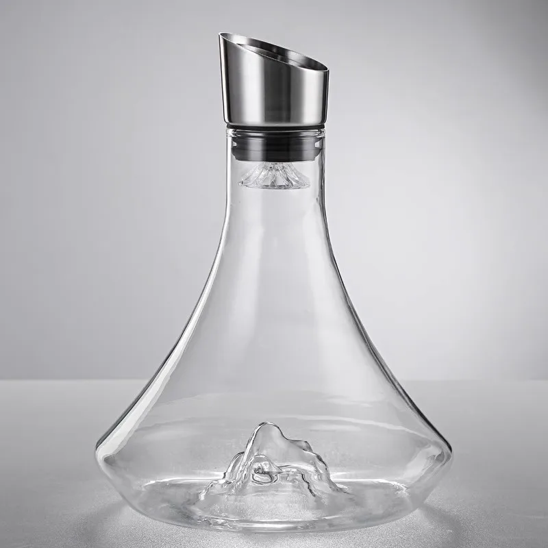 Creative Transparent Iceberg Design Wine Decanter, Lead-Free Crystal Glass, Wine Accessories, Barware Decanters, 1.5L
Creative Transparent Iceberg Design Wine Decanter, Lead-Free Crystal Glass, Wine Accessories, Barware Decanters, 1.5L