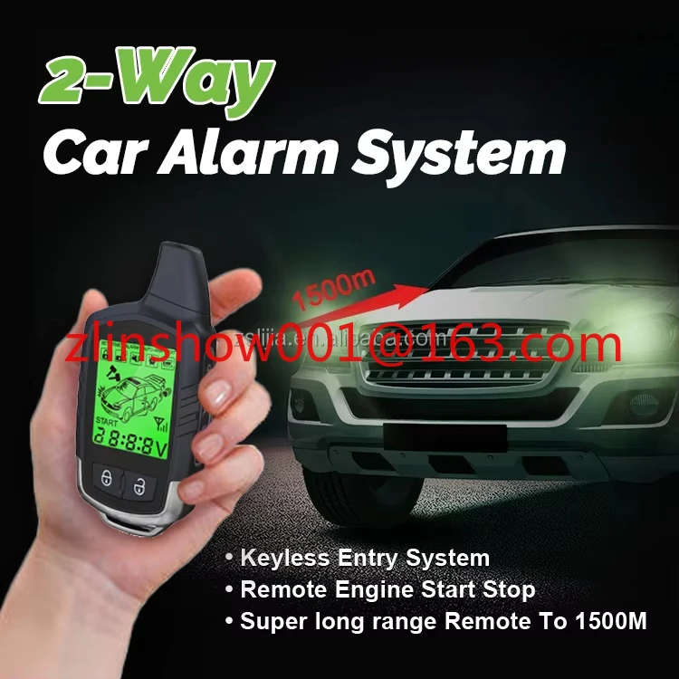 Two-Way Car Alarms with Engine Start/Stop & Phone App Control Real-Time Location Comprehensive Security Solution