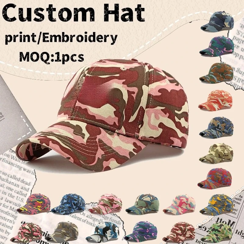 Custom Printed Logo Men and Women Camouflage Baseball Cap Spring and Autumn Outdoor Sunshade Recreational Truck Driver Hat
Custom Printed Logo Men and Women Camouflage Baseball Cap Spring and Autumn Outdoor Sunshade Recreational Truck Driver Hat