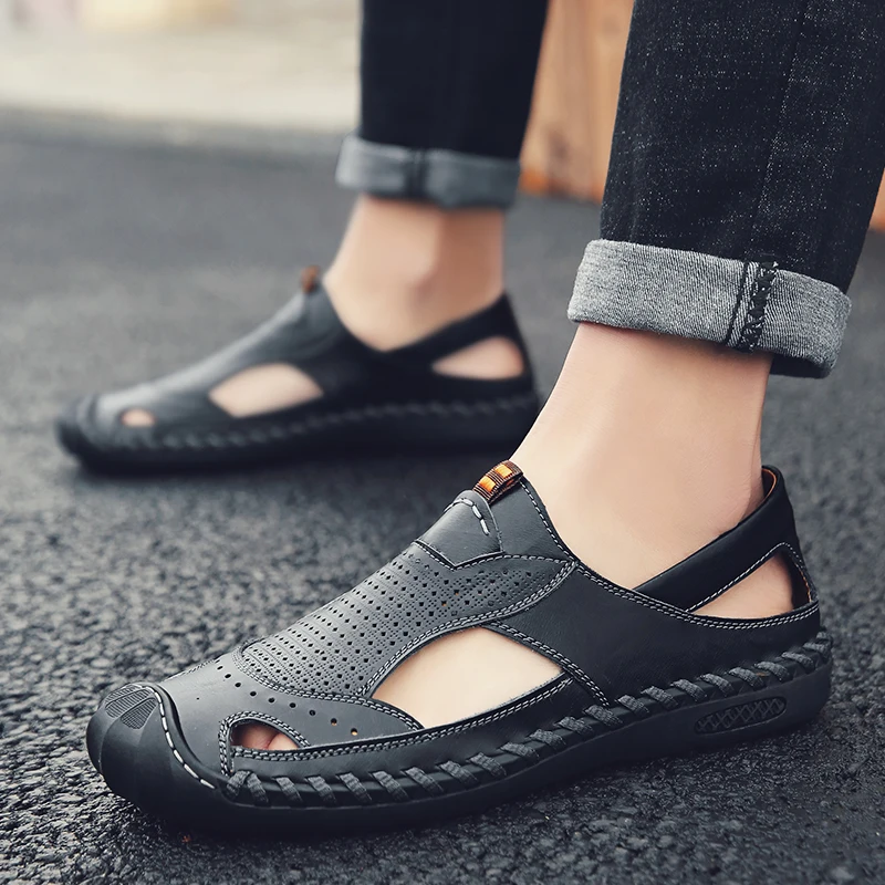 Men's Leather Sandals Outdoor Quality Summer Casual Sandals Male Roman Rubber Sole Men Shoes Sneakers Sandals Men
Men's Leather Sandals Outdoor Quality Summer Casual Sandals Male Roman Rubber Sole Men Shoes Sneakers Sandals Men