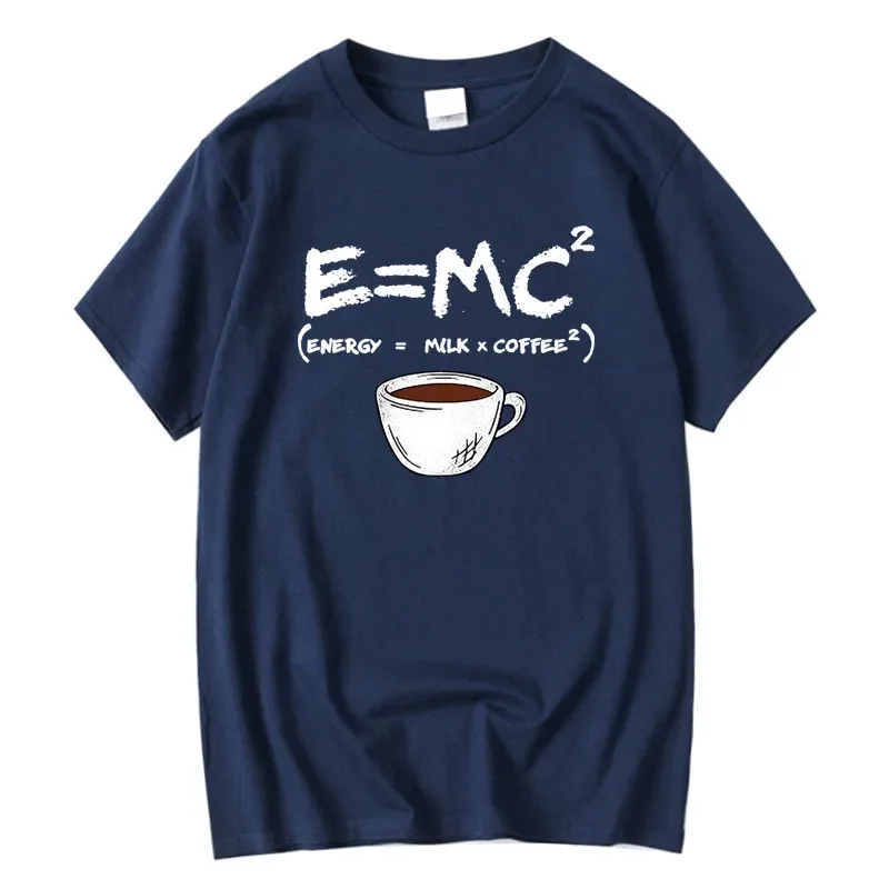 Men's T-shirt 100% pure cotton casual fun energy=milk+coffee print loose round neck cool top for couples in summer co
Men's T-shirt 100% pure cotton casual fun energy=milk+coffee print loose round neck cool top for couples in summer co