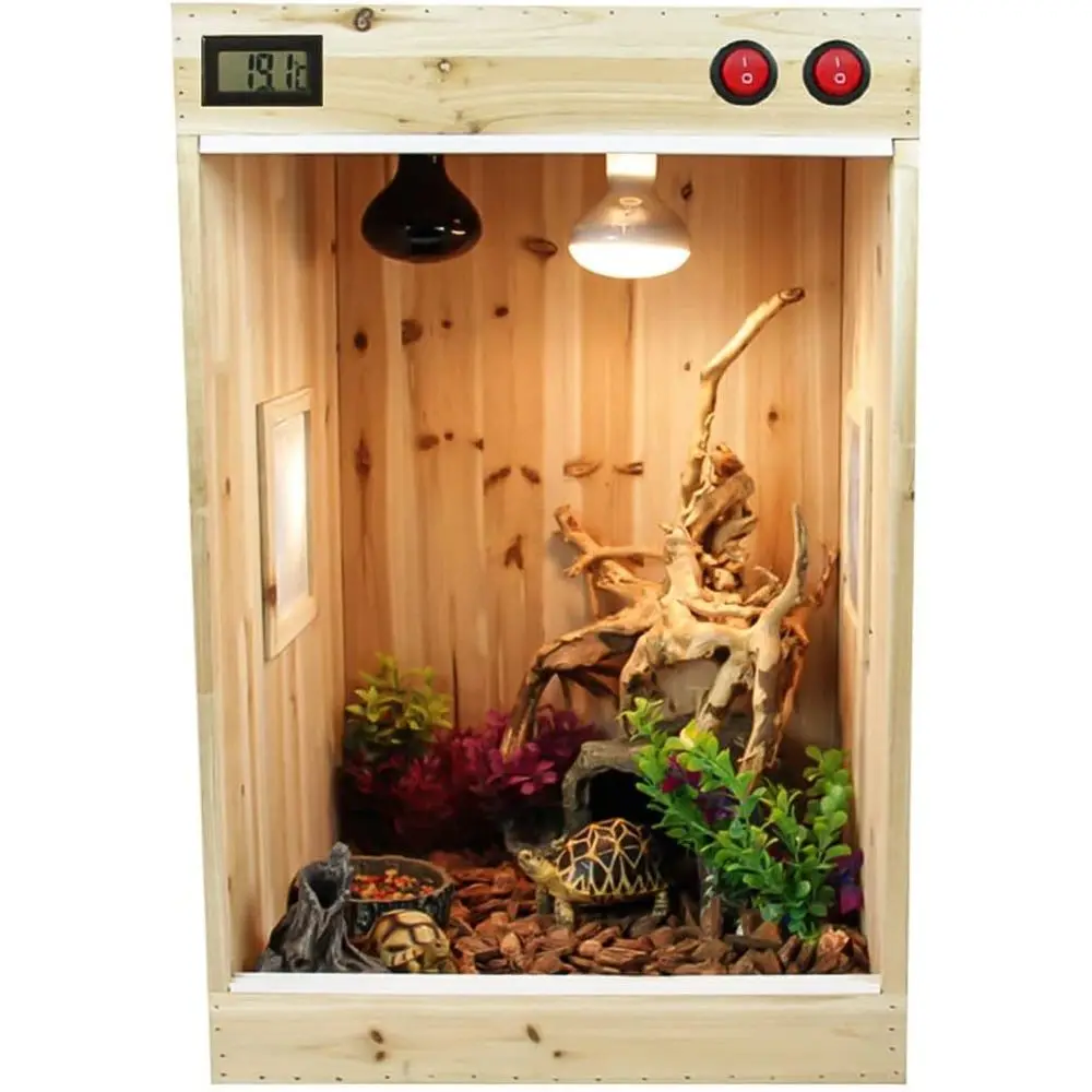 Brown Wooden Reptile Habitat, 60x40x40cm, Ideal for Lizards, Turtles, and Amphibians
Brown Wooden Reptile Habitat, 60x40x40cm, Ideal for Lizards, Turtles, and Amphibians
