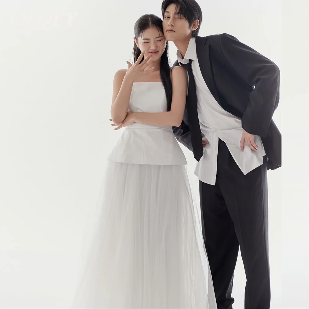 OLOEY Simple Korea Wedding Dresses Pleated Soft Satin Tulle A-line Bridal Gown Customized Photoshoot Corset Floor Length
OLOEY Simple Korea Wedding Dresses Pleated Soft Satin Tulle A-line Bridal Gown Customized Photoshoot Corset Floor Length