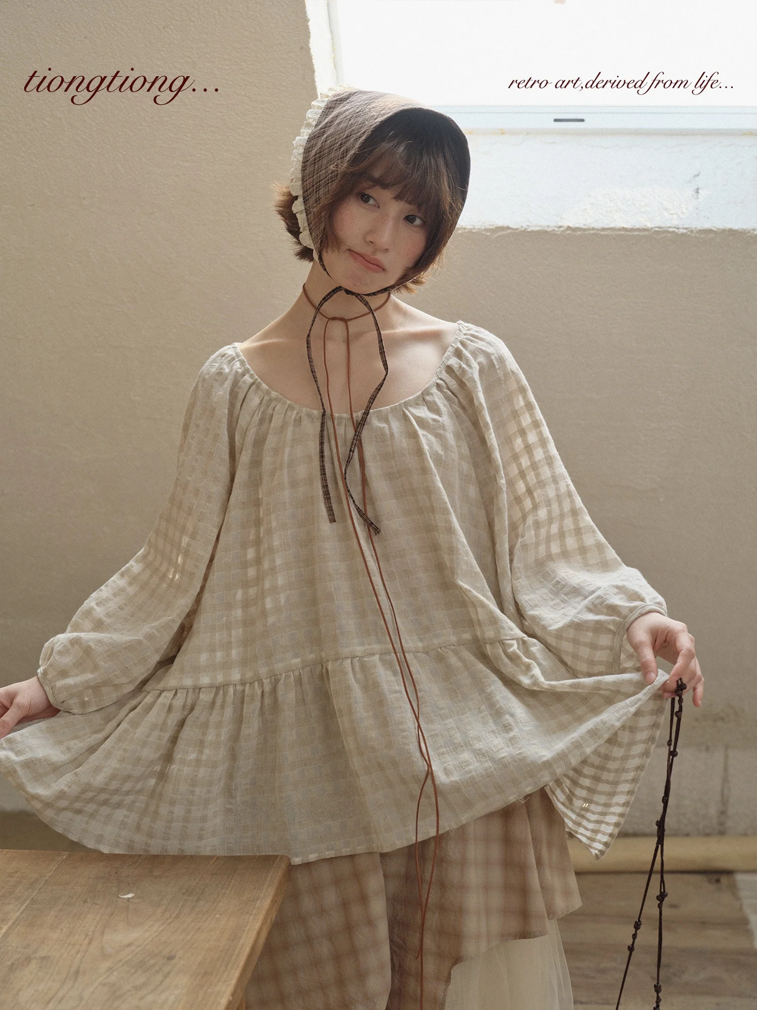 TONGTIONG Artistic Cotton Linen Long Sleeve Shirt Women's Loose Slimming Lazy Doll Shirt Spring Season round Neck Patterned
TONGTIONG Artistic Cotton Linen Long Sleeve Shirt Women's Loose Slimming Lazy Doll Shirt Spring Season round Neck Patterned