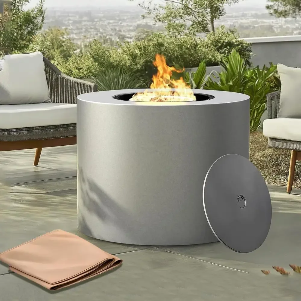 32" SmokelPropane ire Pit Table w/Lid, Alloy Steel Round Outdoor Patio irt Table 50,000 s, Lava Rocks, Weatherproo Cover, CSA Sa
32" SmokelPropane ire Pit Table w/Lid, Alloy Steel Round Outdoor Patio irt Table 50,000 s, Lava Rocks, Weatherproo Cover, CSA Sa