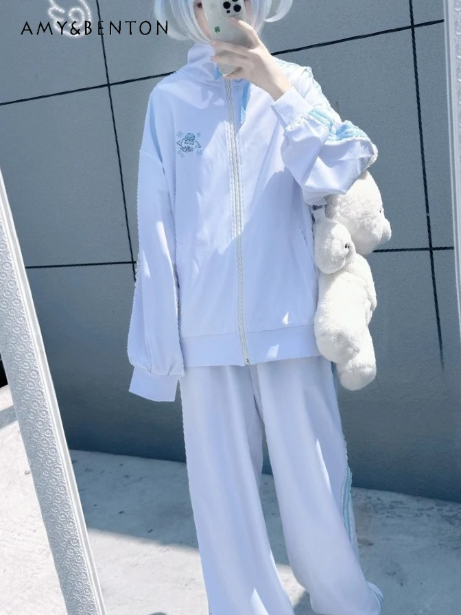 Original Aqua System Subculture Two-dimensional Jacket Loose Sports Suit Sweet Cool Patchwork Color Jacket Casual Trousers Sets
Original Aqua System Subculture Two-dimensional Jacket Loose Sports Suit Sweet Cool Patchwork Color Jacket Casual Trousers Sets