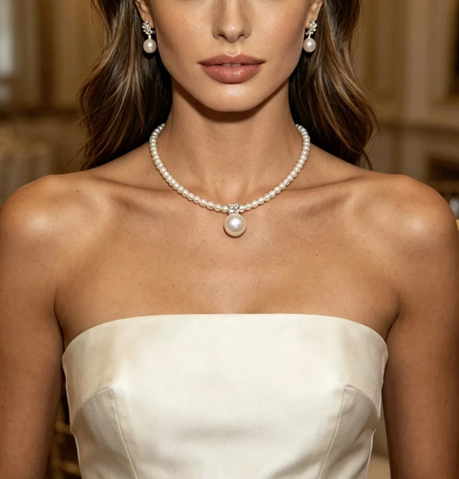 Handcrafted Freshwater Pearl Necklace with Removable Textured Pearl Charm
Handcrafted Freshwater Pearl Necklace with Removable Textured Pearl Charm