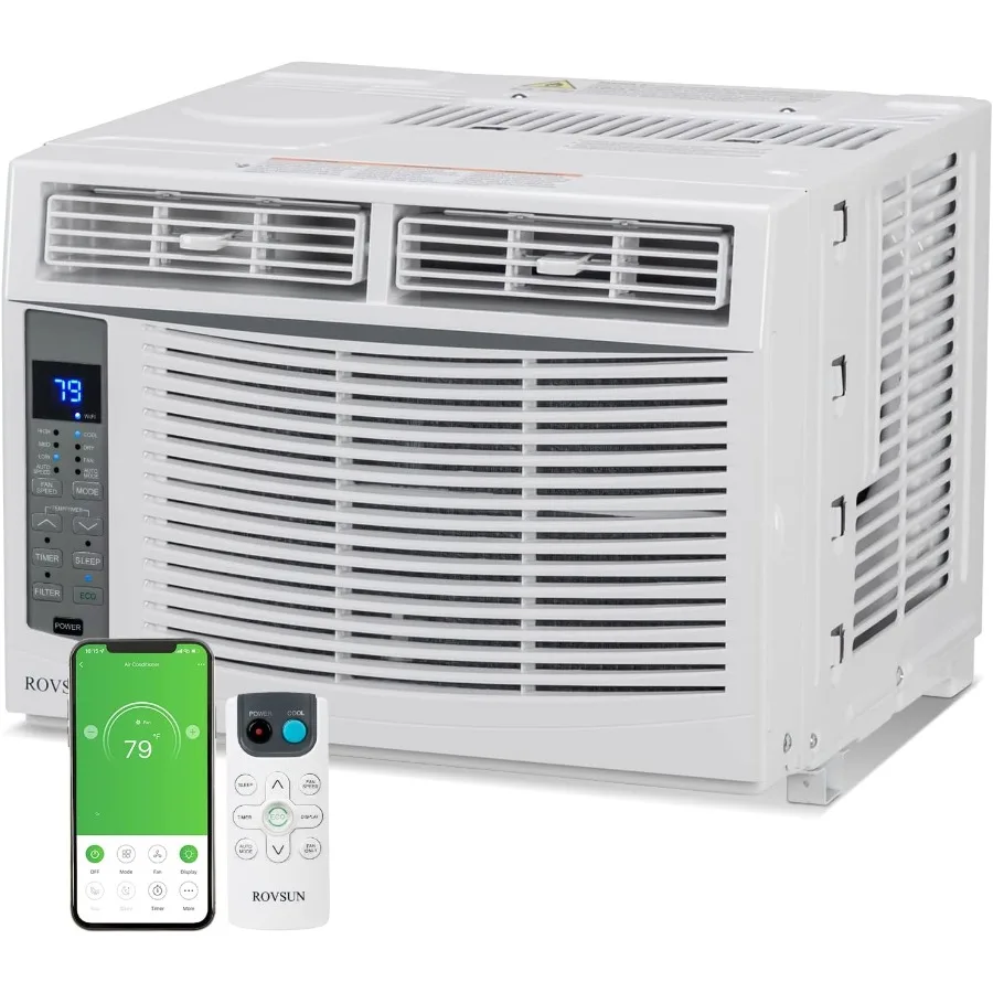 Энергосберегающий оконный кондиционер WIFIEnabled 6000 BTU с дистанционным управлением и функцией таймера для помещений площадью до 250 футов
Энергосберегающий оконный кондиционер WIFIEnabled 6000 BTU с дистанционным управлением и функцией таймера для помещений площадью до 250 футов