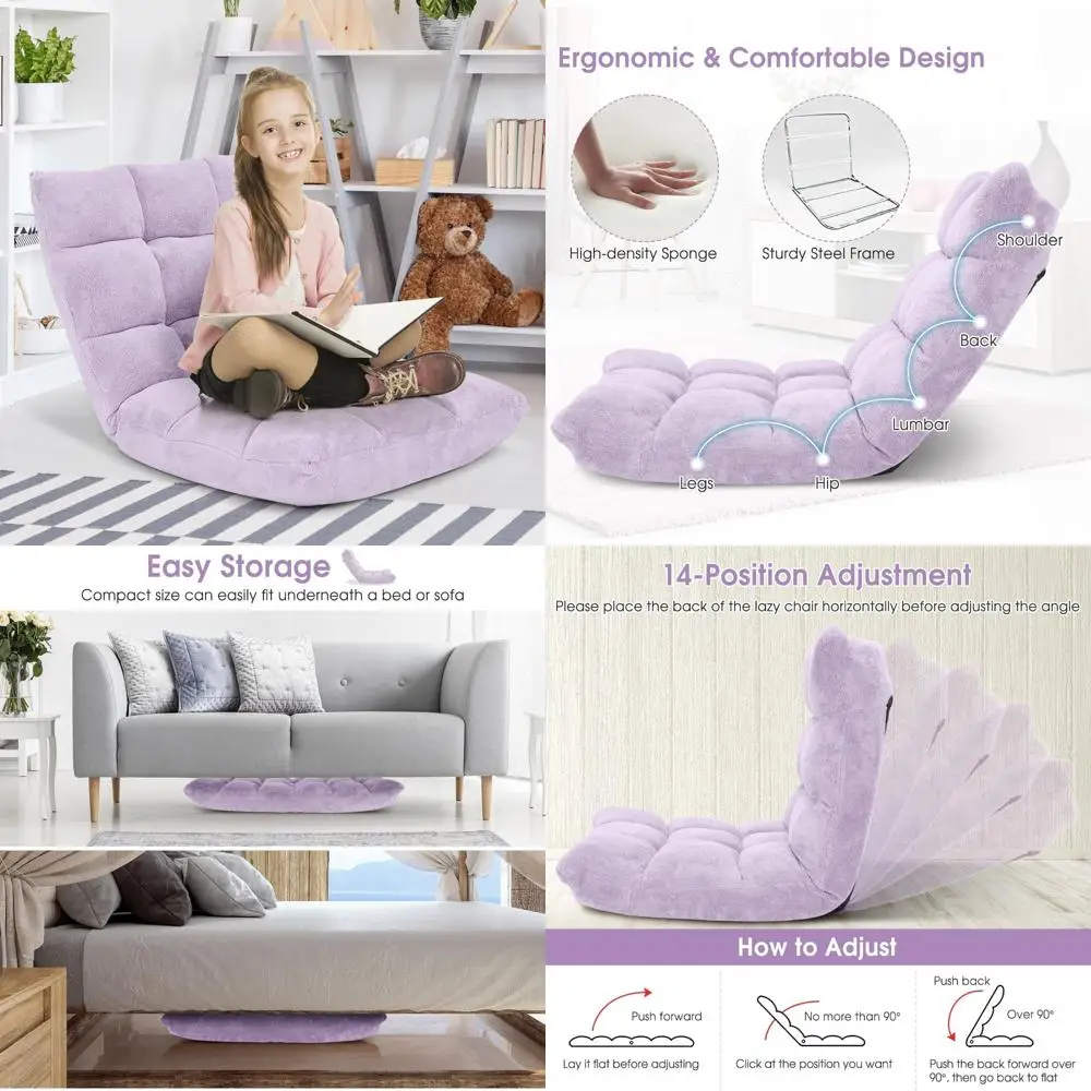 Memory Foam Floor Chair: Adjustable Reading Gaming Recliner, Folding Cushioned Meditation Chair with Back Support and Long-Term
Memory Foam Floor Chair: Adjustable Reading Gaming Recliner, Folding Cushioned Meditation Chair with Back Support and Long-Term