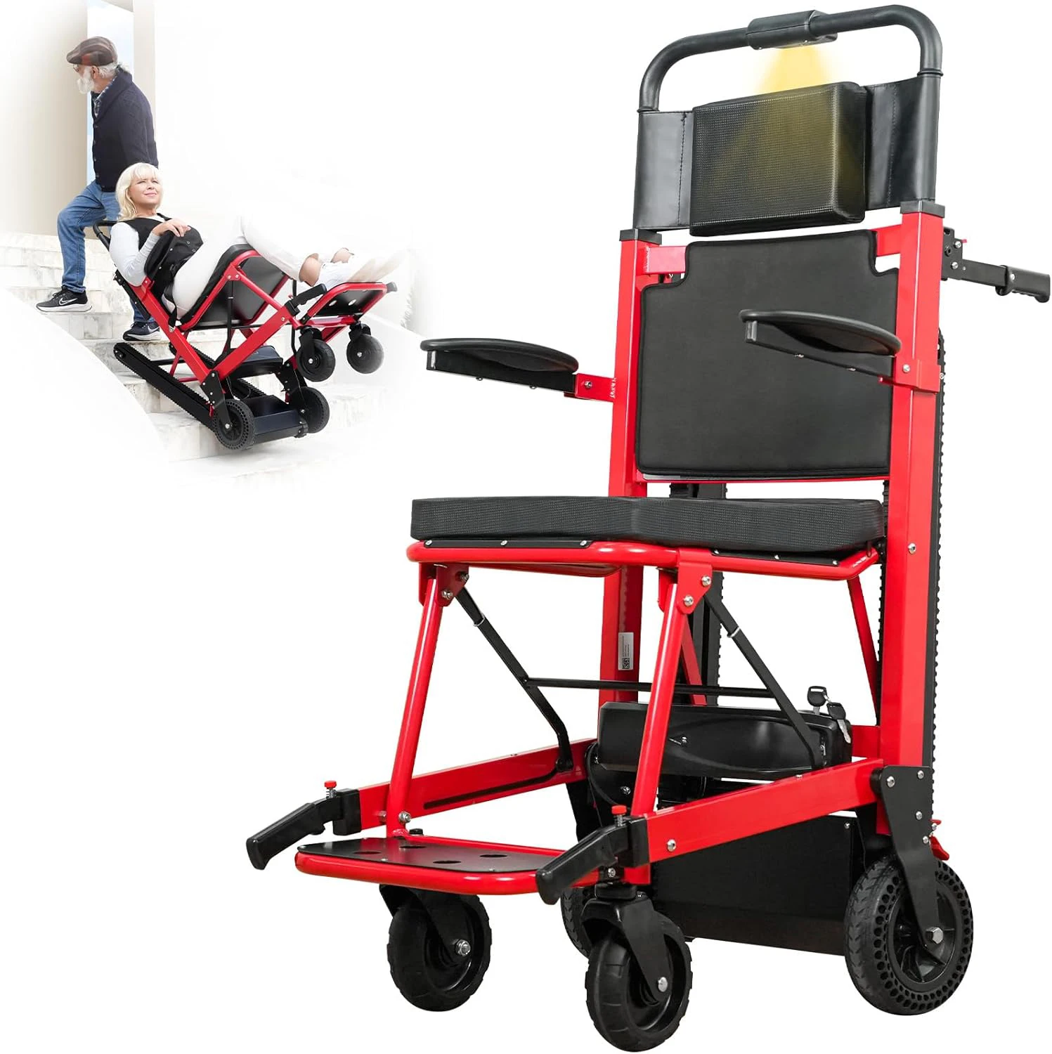 Battery Powered Stair Climbing Wheelchair With Adjustable Track Lift System for Elderly Disabled Indoor Outdoor Use
Battery Powered Stair Climbing Wheelchair With Adjustable Track Lift System for Elderly Disabled Indoor Outdoor Use