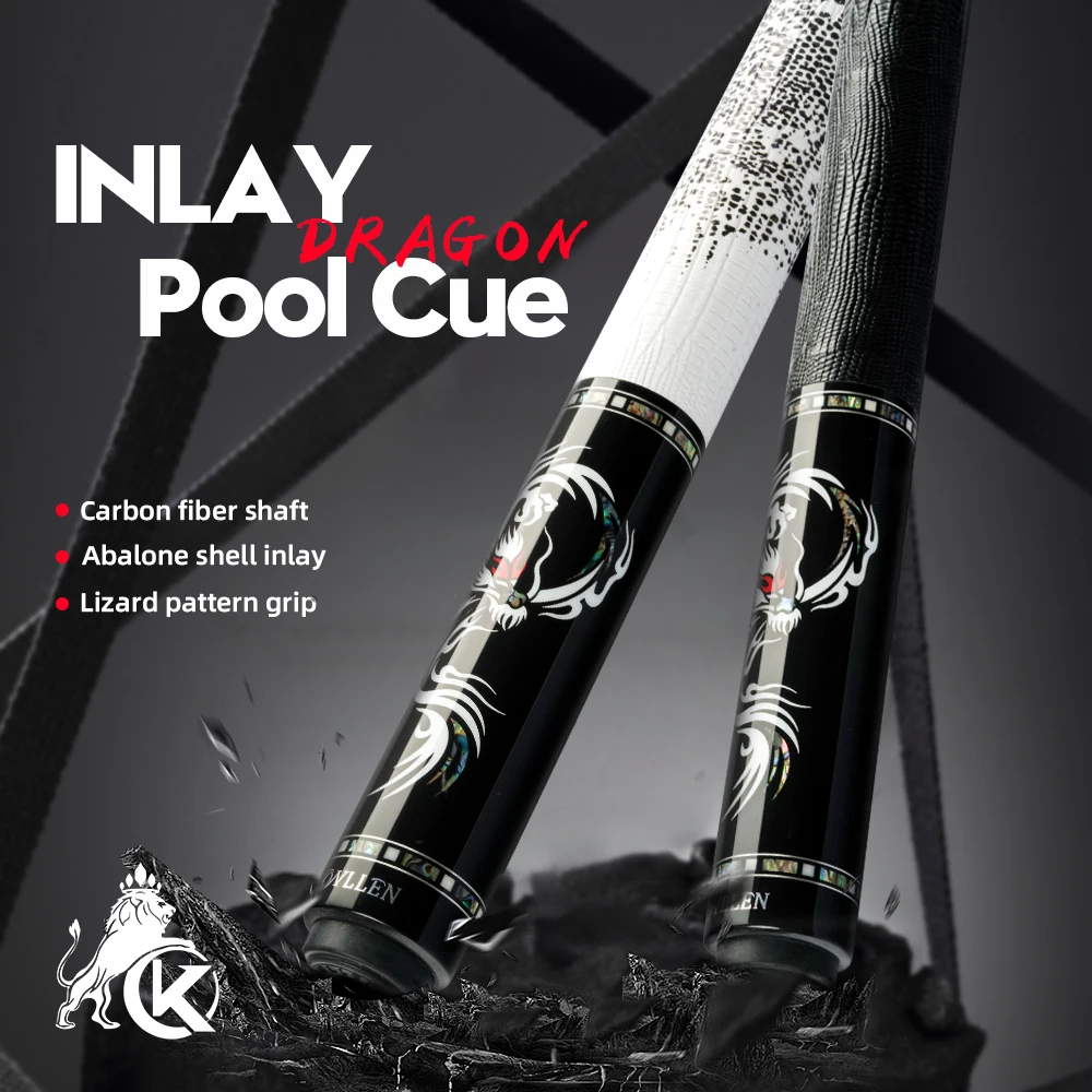 KONLLEN Carbon Fiber Pool Cue Stick with Real Inlay Leather Grip Kit 12.5mm tip with Extension for professional billiard cue
KONLLEN Carbon Fiber Pool Cue Stick with Real Inlay Leather Grip Kit 12.5mm tip with Extension for professional billiard cue