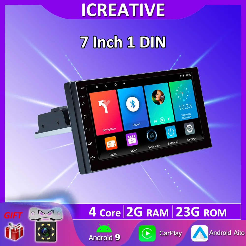 1 Din Adjustable Universal Car Stereo Radio Android 7 Inch Touch Screen FM Quad-Core GPS Navigation Apple Carplay Android-auto
1 Din Adjustable Universal Car Stereo Radio Android 7 Inch Touch Screen FM Quad-Core GPS Navigation Apple Carplay Android-auto