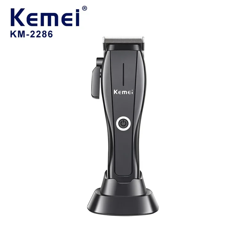 Kemei KM 2286 Cordless Hair Clipper – Rechargeable Trimmer with Stand for Barbers Styling
Kemei KM 2286 Cordless Hair Clipper – Rechargeable Trimmer with Stand for Barbers Styling
