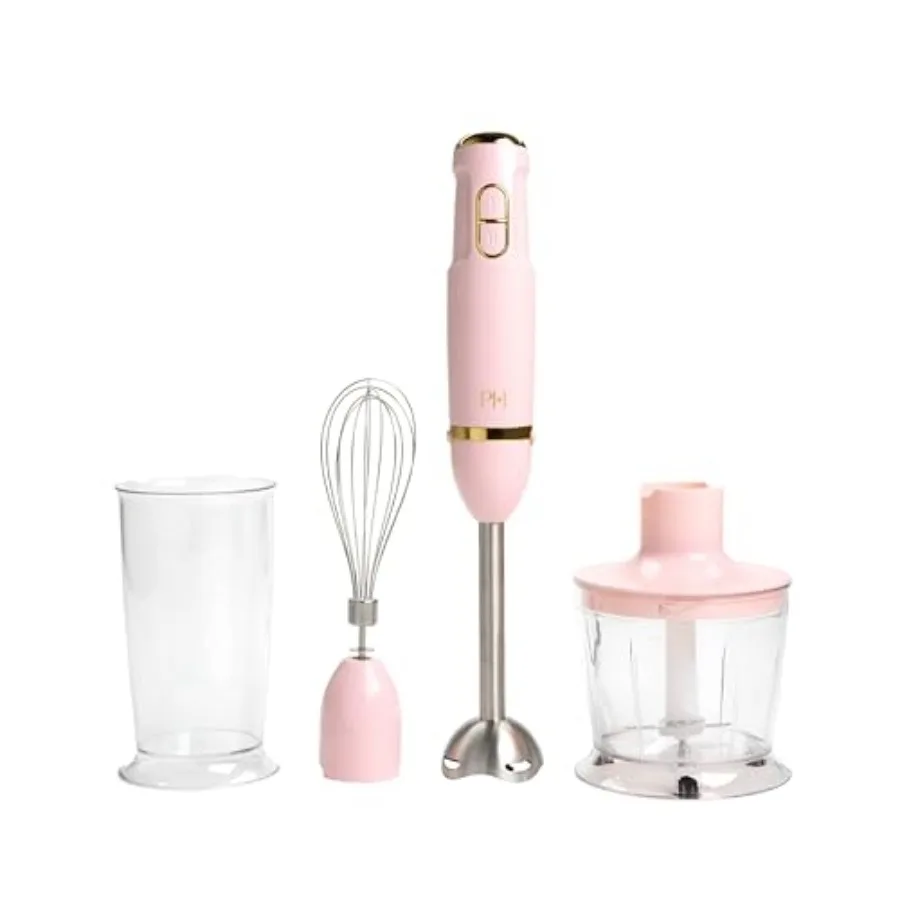 Hand Blender Set 3-in-1 Immersion Blender with Whisk Blending and Chopper Attachments 400W High Speed Pink with Gold Accents Sm
Hand Blender Set 3-in-1 Immersion Blender with Whisk Blending and Chopper Attachments 400W High Speed Pink with Gold Accents Sm