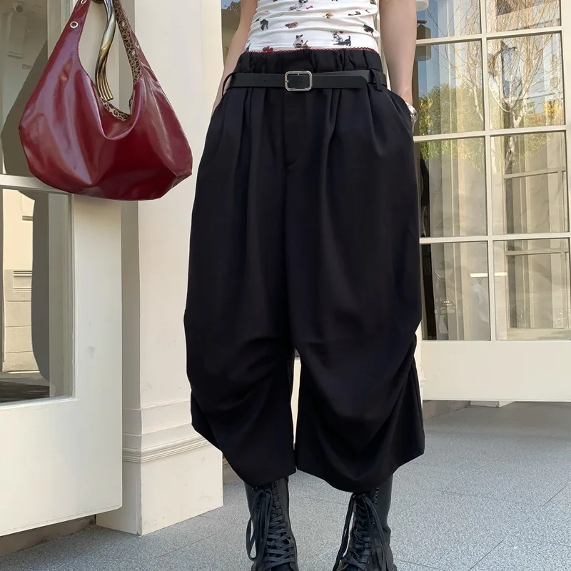 Fashionable Draped Knee-Cuffed Balloon Pants Casual Wide Leg Mid-Length Summer 2026 Women's Breathable Polyester Fiber
Fashionable Draped Knee-Cuffed Balloon Pants Casual Wide Leg Mid-Length Summer 2026 Women's Breathable Polyester Fiber