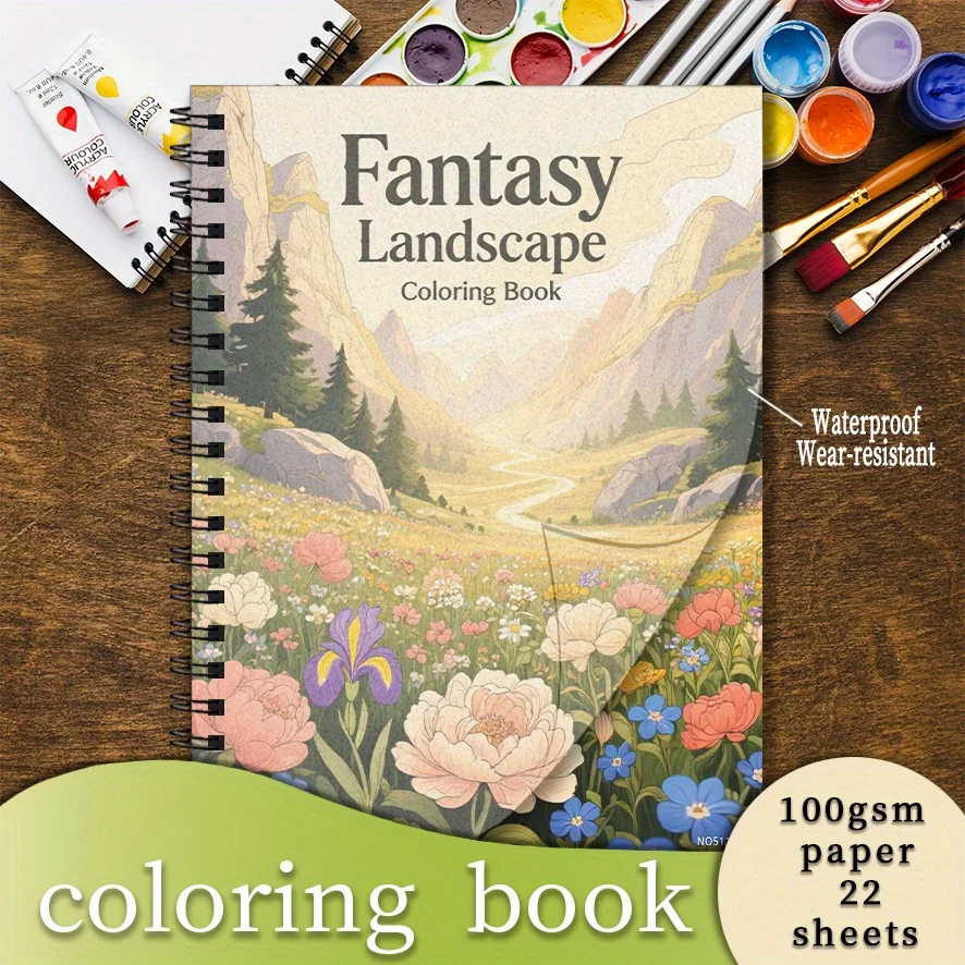 Fantasy Landscape Coloring Book - 8.3×11.2 Inches, 22 Pages. Perfect for Dreamy Relaxation, Stress - Relieving
Fantasy Landscape Coloring Book - 8.3×11.2 Inches, 22 Pages. Perfect for Dreamy Relaxation, Stress - Relieving