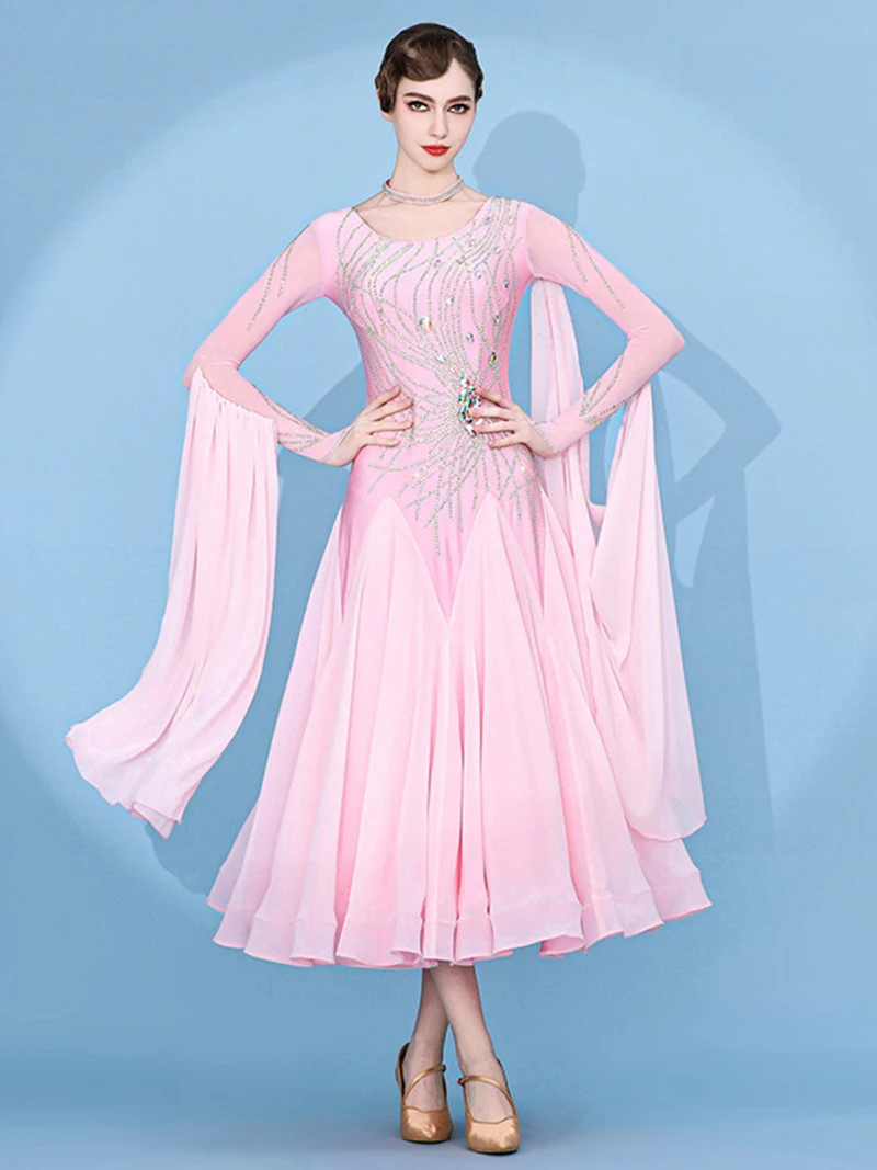 Ballroom Competition Dance Dress For Women Profession Pink Waltz Dance Skirt Lady's Advanced Ballroom Dance Dresses
Ballroom Competition Dance Dress For Women Profession Pink Waltz Dance Skirt Lady's Advanced Ballroom Dance Dresses