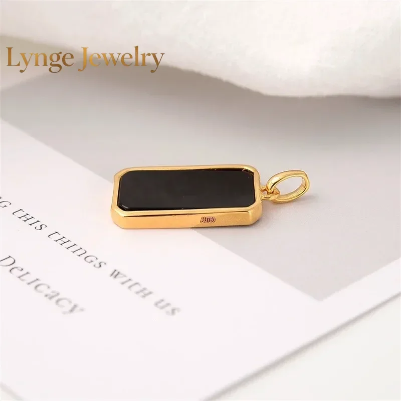 Lynge Jewelry Real 18K Gold Black Square Pendant for Woman Luxury AU750 Pendant Necklace Fine Jewelry High-quality Banquet Gift
Lynge Jewelry Real 18K Gold Black Square Pendant for Woman Luxury AU750 Pendant Necklace Fine Jewelry High-quality Banquet Gift
