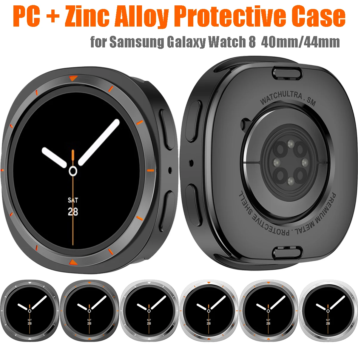 Zinc Alloy protective case For Samsung galaxy watch8 40 44mm Accessories Hard Shockproof Bumper shell for galaxy watch8 cover
Zinc Alloy protective case For Samsung galaxy watch8 40 44mm Accessories Hard Shockproof Bumper shell for galaxy watch8 cover
