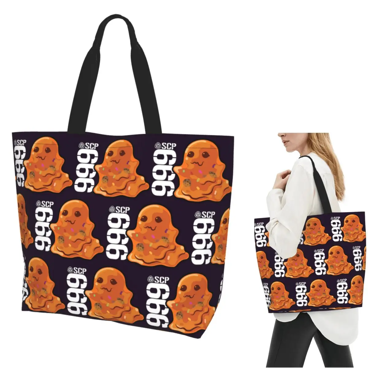 SCP 999 Tickle Monster SCP Foundation Shopping Tote Bag Canvas Large Capacity Shoulder Bags Shopper Grocery Handbag for Women 
SCP 999 Tickle Monster SCP Foundation Shopping Tote Bag Canvas Large Capacity Shoulder Bags Shopper Grocery Handbag for Women