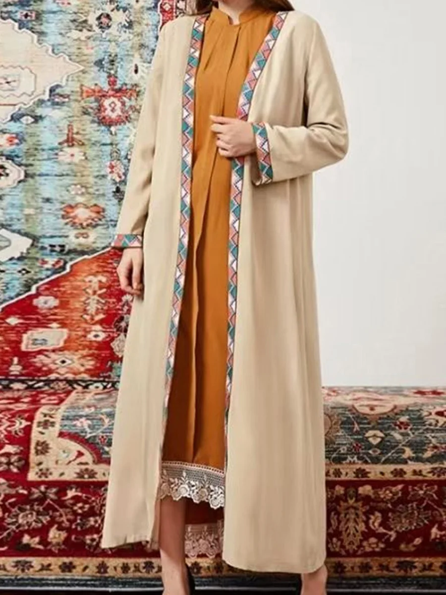 Women Caftan Gowns Rhombus Print Long Sleeve Cardigan Loose Arab Robe for All Seasons
Women Caftan Gowns Rhombus Print Long Sleeve Cardigan Loose Arab Robe for All Seasons