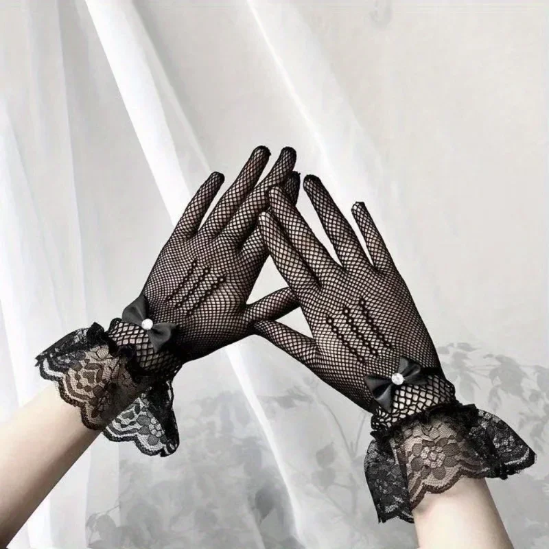 Women Summer Uv-proof Driving Gloves Mesh Fishnet Gloves Lace Mittens Full Finger Girls Lace Fashion Gloves Lace Gloves
Women Summer Uv-proof Driving Gloves Mesh Fishnet Gloves Lace Mittens Full Finger Girls Lace Fashion Gloves Lace Gloves