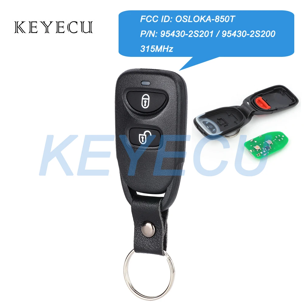 Keyecu OSLOKA-850T 95430-2S200 95430-2S201 315MHz Remote Car Key Fob for Hyundai Tuscon 2009 2010 2011 2012 2013 2014 2015
Keyecu OSLOKA-850T 95430-2S200 95430-2S201 315MHz Remote Car Key Fob for Hyundai Tuscon 2009 2010 2011 2012 2013 2014 2015