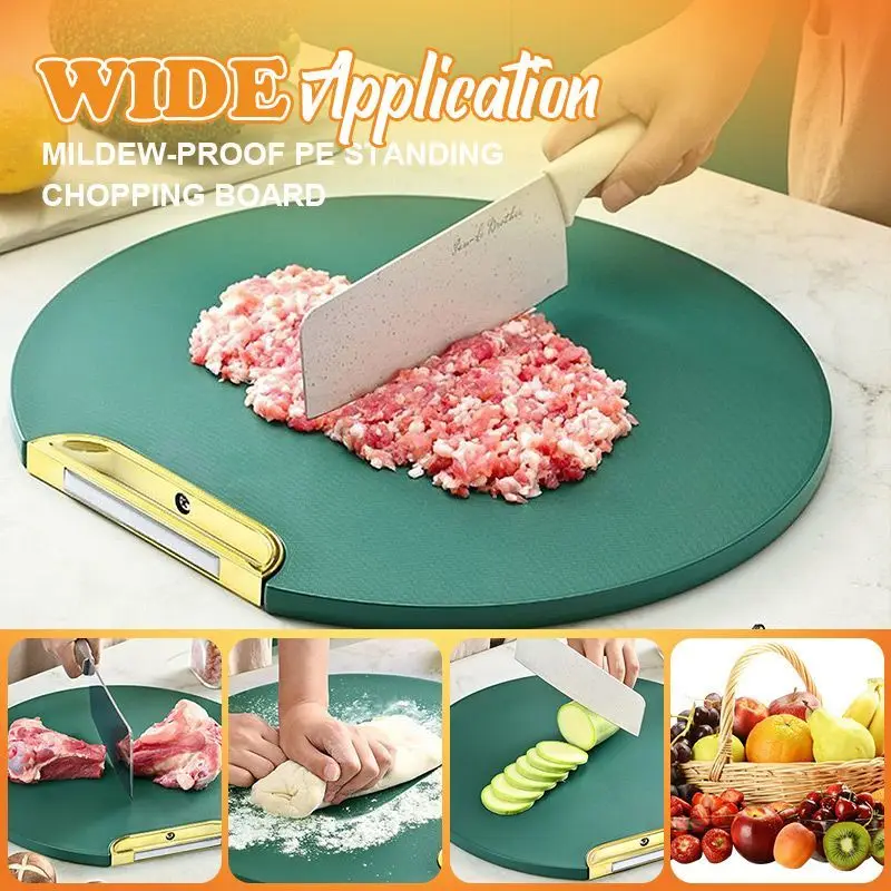 PE Mildew-Proof Household Fruit Kitchen Non-Slip Bone Chopping Board Plastic Chopping Round Chopping Board Emerald Cutting Board
PE Mildew-Proof Household Fruit Kitchen Non-Slip Bone Chopping Board Plastic Chopping Round Chopping Board Emerald Cutting Board