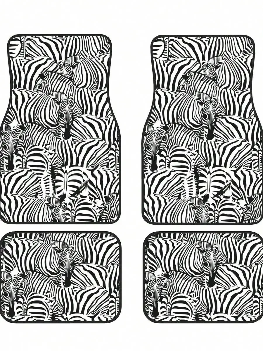 Zebra Pattern 4-Piece Car Floor Mats For Most Vehicles – Rubber Backing,Durable & Stylish Auto Interior Accessories
Zebra Pattern 4-Piece Car Floor Mats For Most Vehicles – Rubber Backing,Durable & Stylish Auto Interior Accessories