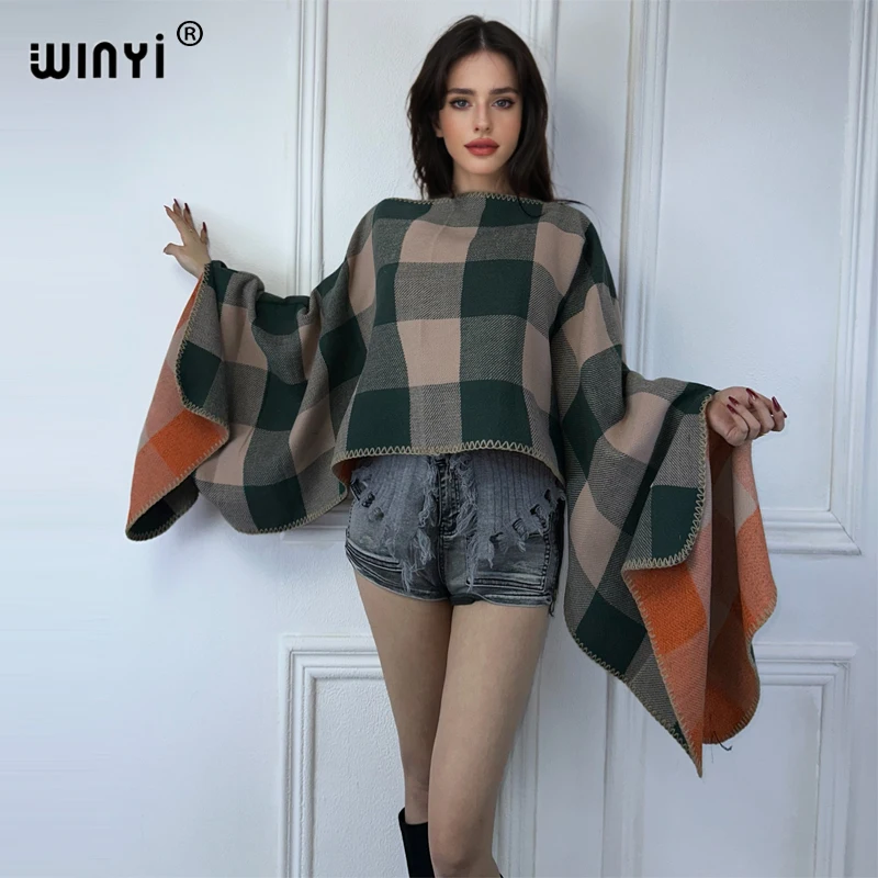 WINYI winter fashion print knitt dress fashion cape Holiday maxi dress Elegant party winter ponchos for women loose cloak
WINYI winter fashion print knitt dress fashion cape Holiday maxi dress Elegant party winter ponchos for women loose cloak
