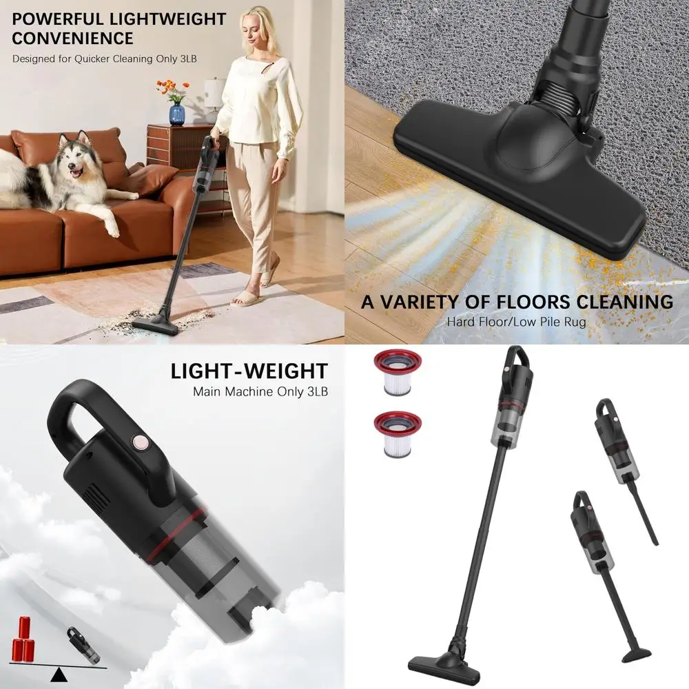 Портативный легкий пылесос-швабра для твердых полов и удаления шерсти животных
Портативный легкий пылесос-швабра для твердых полов и удаления шерсти животных