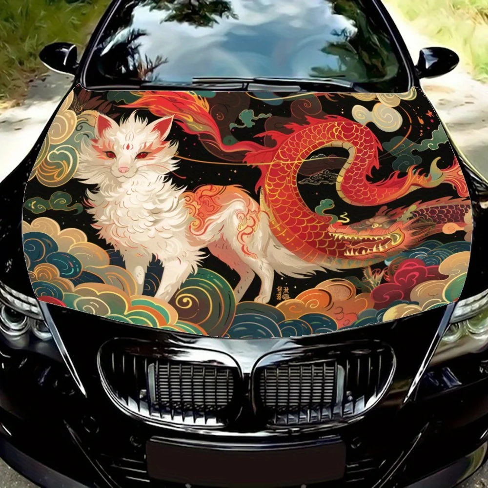 Fox Dragon Phantom: Myths and Power Dancing in Cloud Waves; Car Vinyl Wraps, Vinyl Car Hood Graphics, Vinyl Decals Charm
Fox Dragon Phantom: Myths and Power Dancing in Cloud Waves; Car Vinyl Wraps, Vinyl Car Hood Graphics, Vinyl Decals Charm