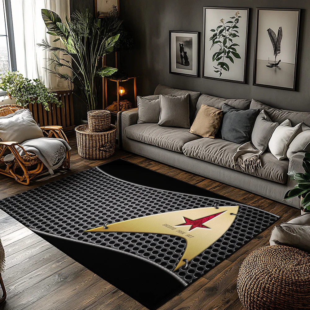 Golden Star Grid Rug, Black Modern Carpet for Living Room, Soft Non-Slip Sofa Mat with Bohemian Accent Decor
Golden Star Grid Rug, Black Modern Carpet for Living Room, Soft Non-Slip Sofa Mat with Bohemian Accent Decor