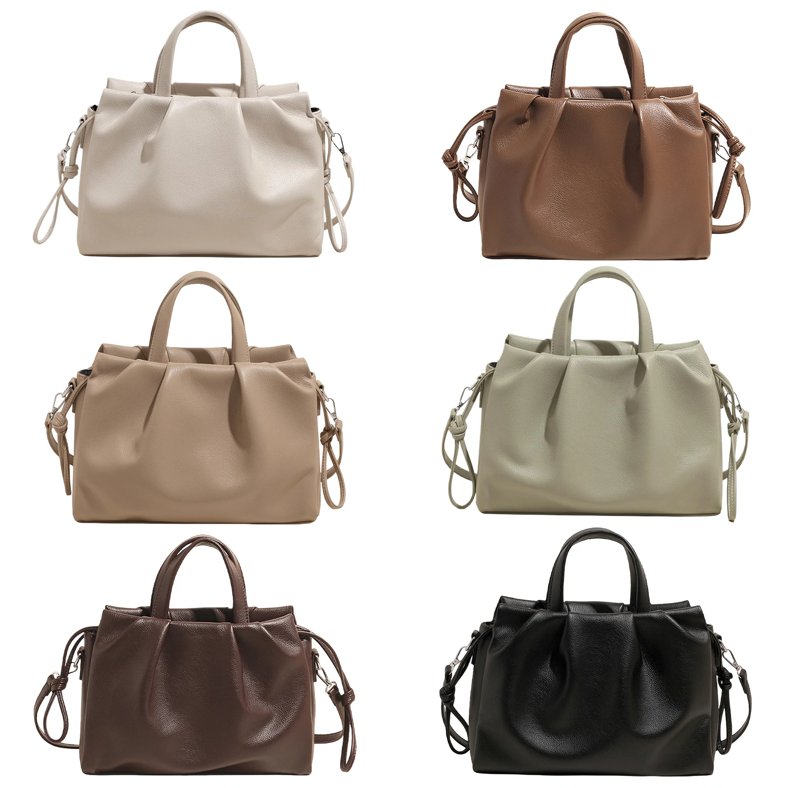 PU Leather Stylish Pleated Sling Bag Large Capacity Pleated Shoulder Bag Leisure Tote Bag Travel Shopping Work Handbag
PU Leather Stylish Pleated Sling Bag Large Capacity Pleated Shoulder Bag Leisure Tote Bag Travel Shopping Work Handbag