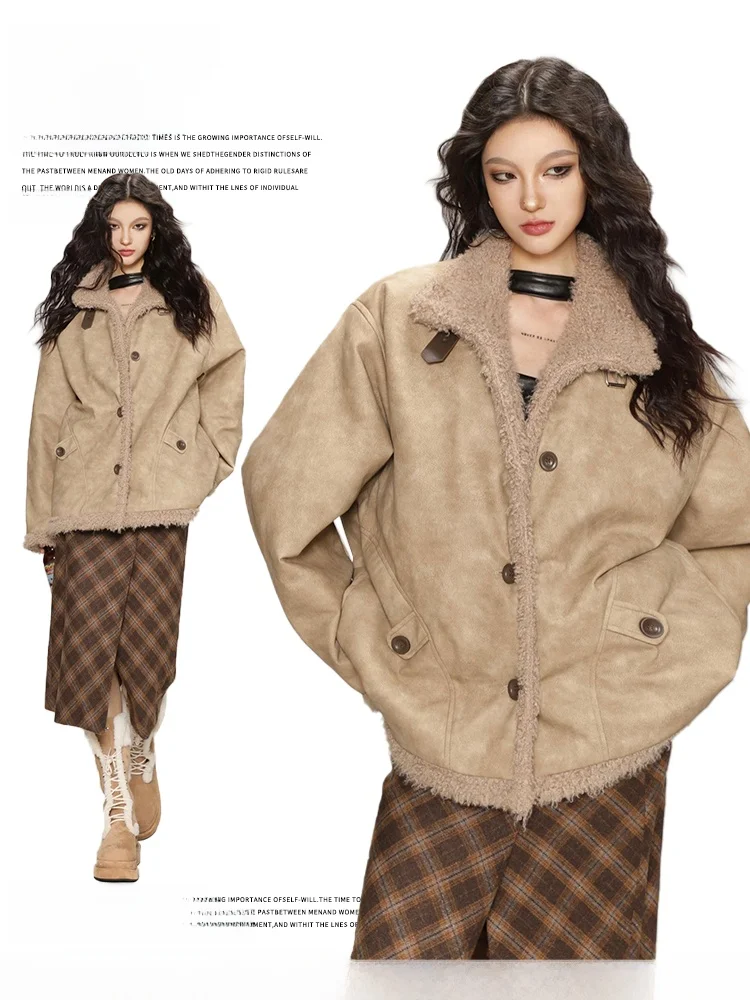 Style Sheepskin Jacket Women's Thickened Winter Coat American Retro Biker Jacket Cotton Clothes Street Style Long Sl...
Style Sheepskin Jacket Women's Thickened Winter Coat American Retro Biker Jacket Cotton Clothes Street Style Long Sl...
