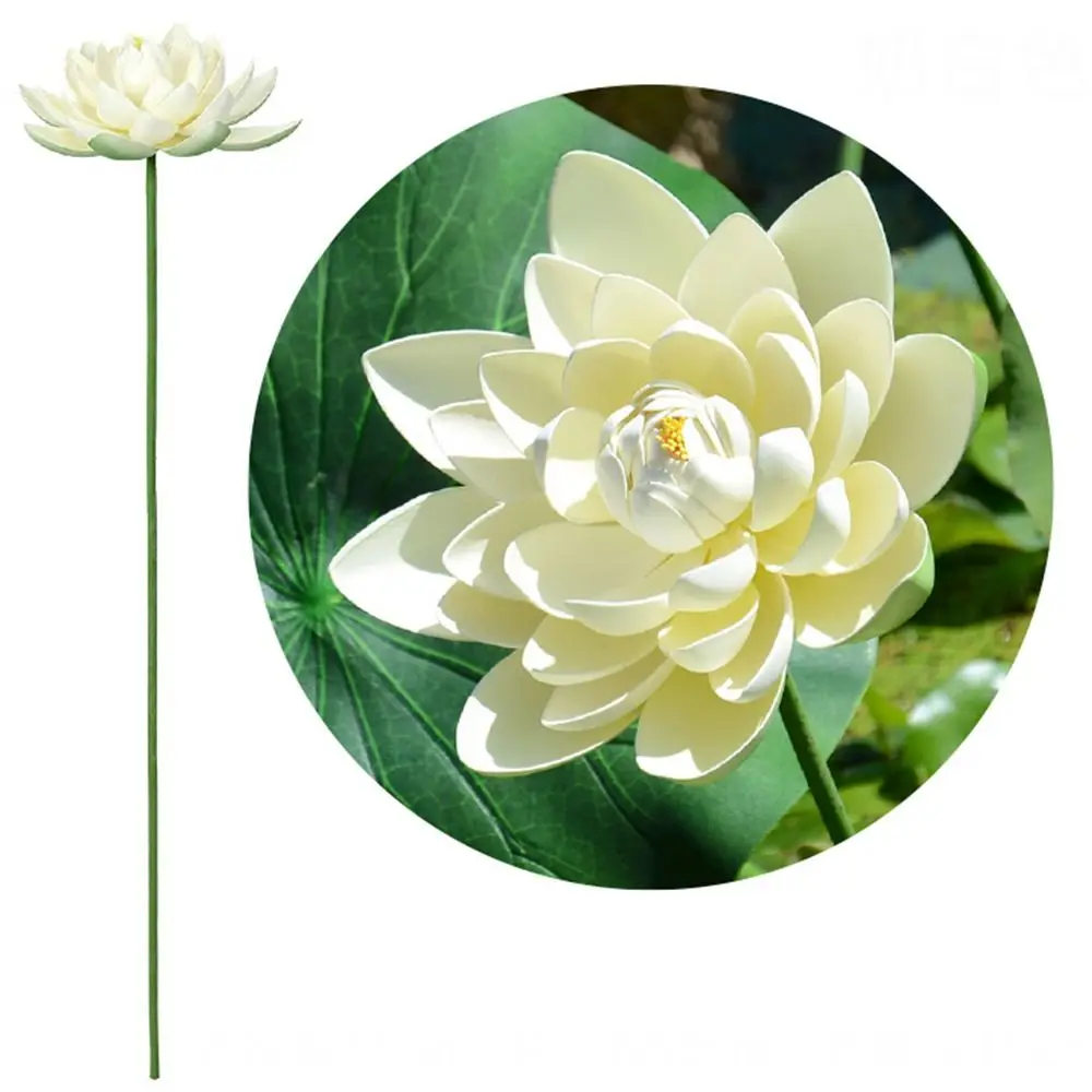 Artistic Landscape Artificial Flower Long Stem EVA Simulated Lotus Flower with Rod DIY Decoration Lotus Leaf Garden Supplies
Artistic Landscape Artificial Flower Long Stem EVA Simulated Lotus Flower with Rod DIY Decoration Lotus Leaf Garden Supplies