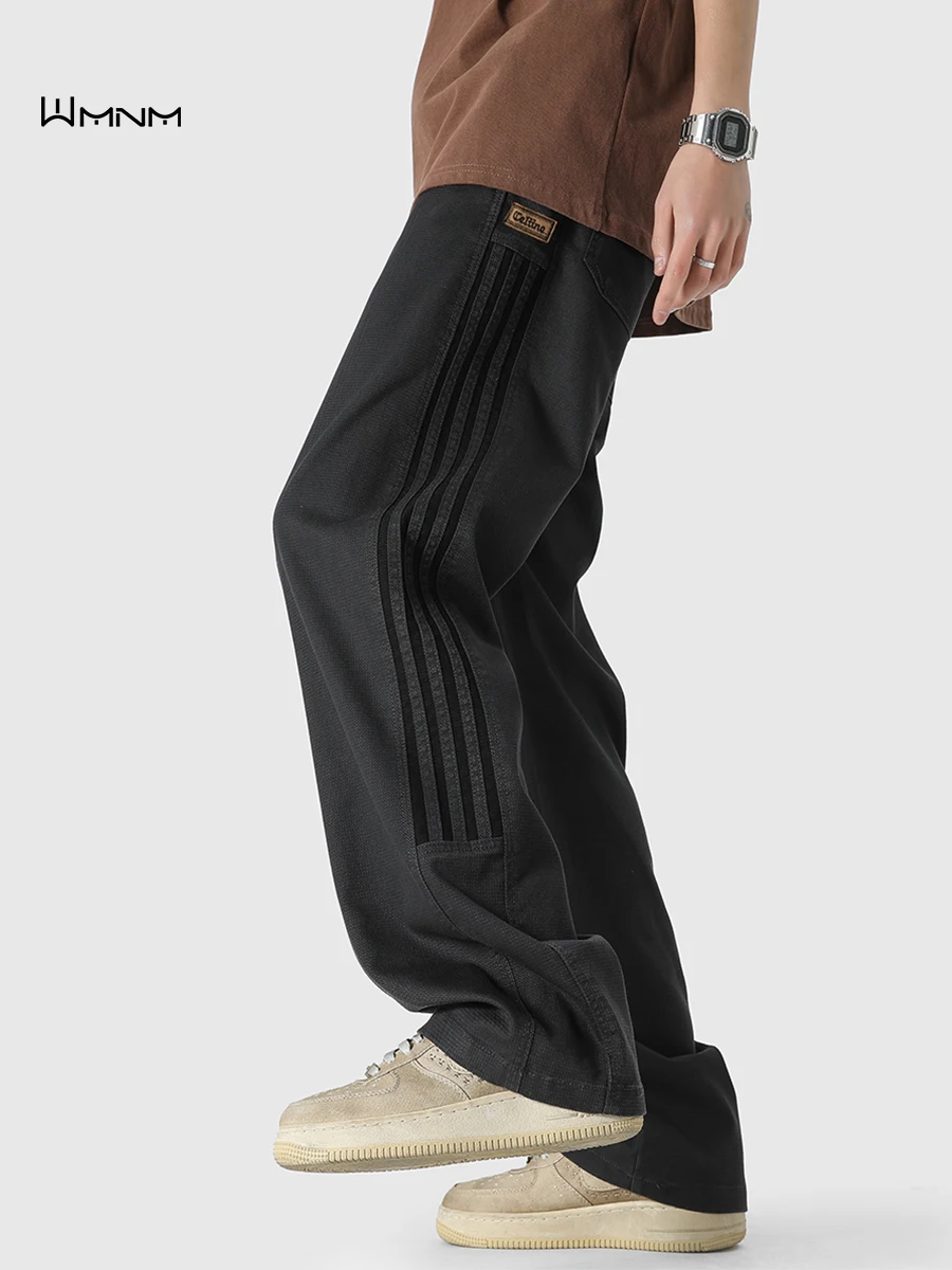 Мужские повседневные брюки Wmnm American High Street Tee Bars, весенне-осенние, спортивные, в полоску, прямые, свободные, длинные, модный бренд
Мужские повседневные брюки Wmnm American High Street Tee Bars, весенне-осенние, спортивные, в полоску, прямые, свободные, длинные, модный бренд