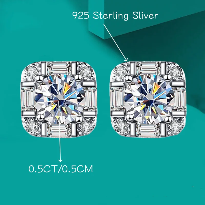 BagueRingen 925 Sterling Silver Women's Earrings | 0.5 Carat Colored Moissanite 4-Prong Studs, Daily/Dating/Party Wear
BagueRingen 925 Sterling Silver Women's Earrings | 0.5 Carat Colored Moissanite 4-Prong Studs, Daily/Dating/Party Wear