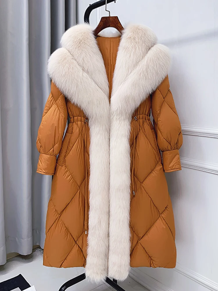 2024 New Winter Warm Long Goose Down Jackets Coats Puffer Jackets Women Natural Real Fox Fur Collar Thick Female Outwear
2024 New Winter Warm Long Goose Down Jackets Coats Puffer Jackets Women Natural Real Fox Fur Collar Thick Female Outwear