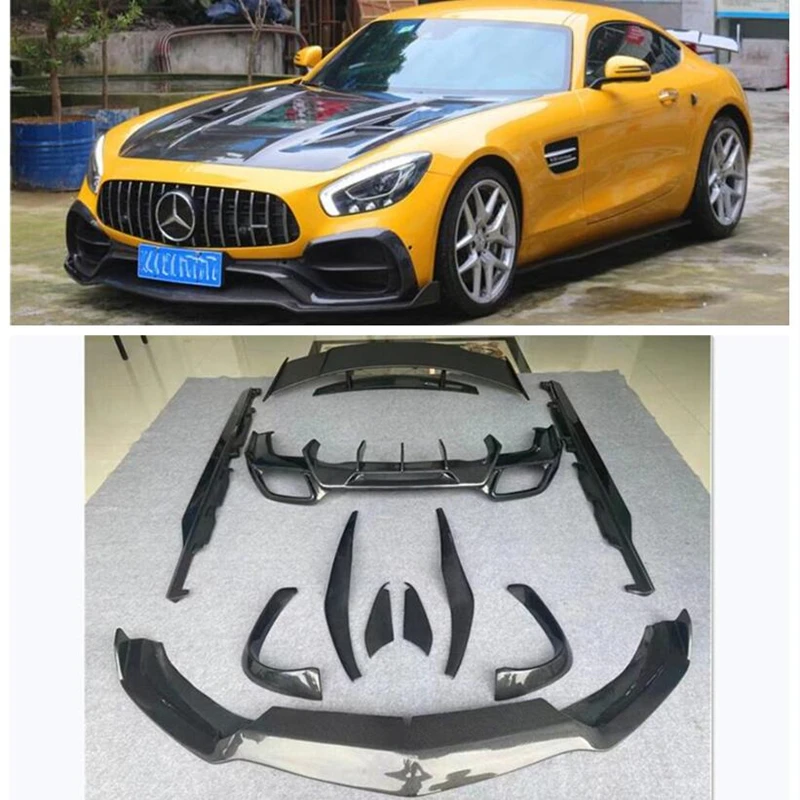 High Quality REAL Carbon Fiber Front Lip Rear Diffuser Bumper Body Side Skirt Kit Spoiler For Mercedes Benz AMG GT GTS GTC GTR
High Quality REAL Carbon Fiber Front Lip Rear Diffuser Bumper Body Side Skirt Kit Spoiler For Mercedes Benz AMG GT GTS GTC GTR
