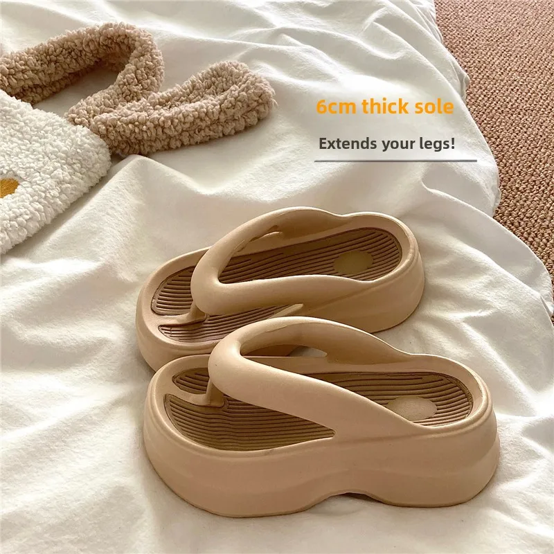 Summer Thick Bottom Sandals Women's Flip Flops Anti-Slip Beach Toe Posters Korean Style High Heel EVA Material Pure Color
Summer Thick Bottom Sandals Women's Flip Flops Anti-Slip Beach Toe Posters Korean Style High Heel EVA Material Pure Color